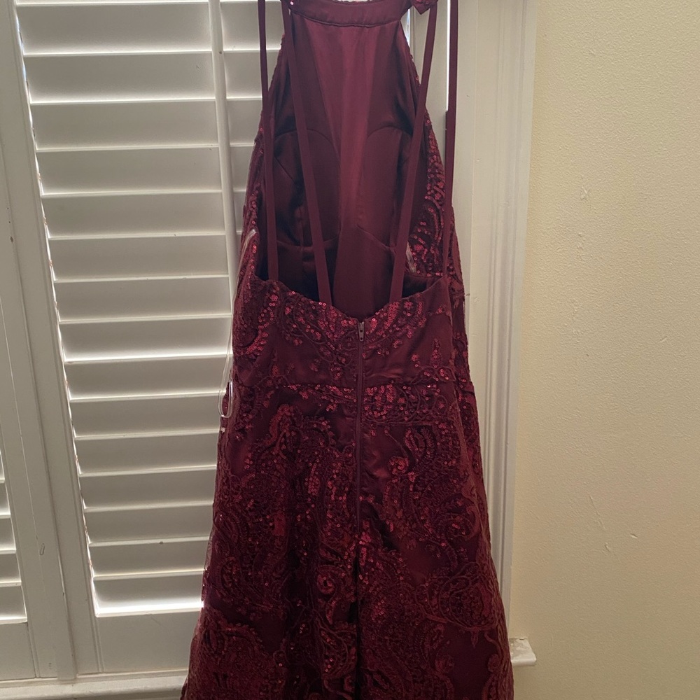 Red Sequin Homecoming Dress